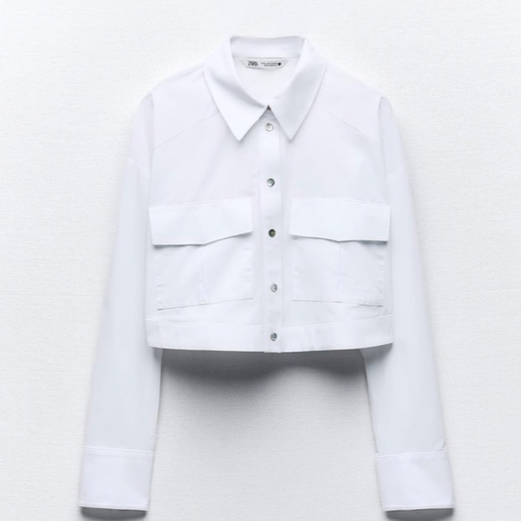 Cropped Poplin Shirt - Picture 2 of 4